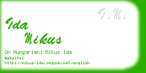 ida mikus business card